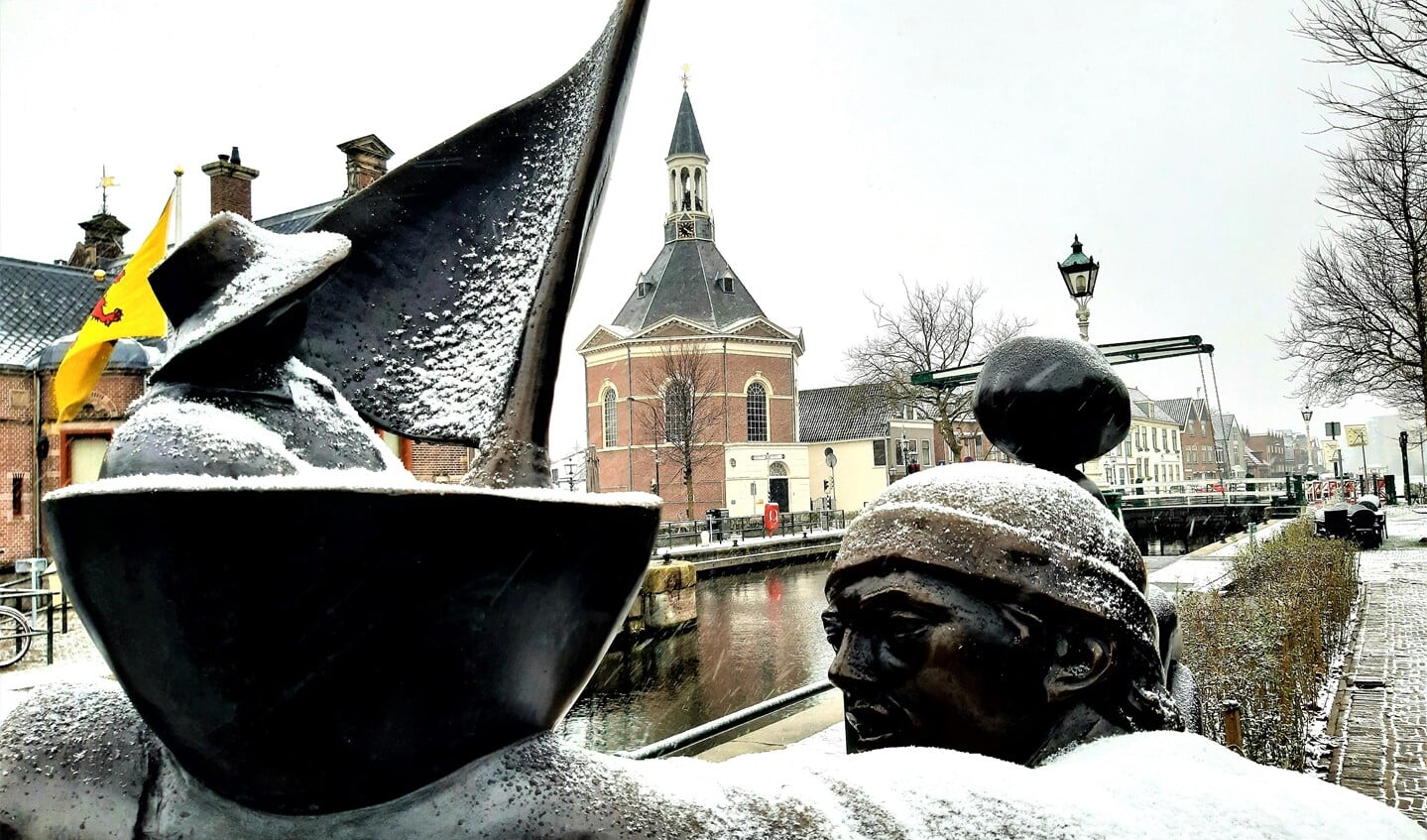 Winter op het Damplein in Leidschendam (foto: Linda Steentjes).