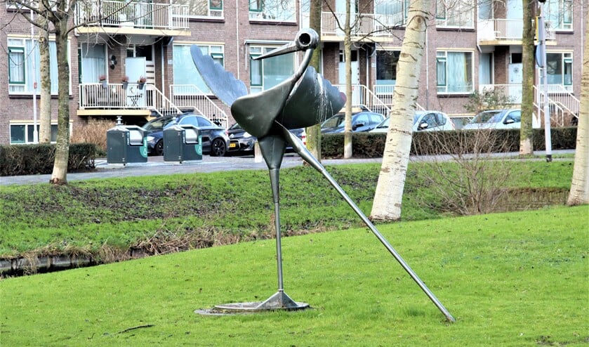 <p>‘Vogel’ (1971), een beeld van Jaroslawa Dankowa (1925 - 1999) Van Leeuwenstraat/Jan Mulderstraat Voorburg (foto: Marian Kokshoorn). </p>