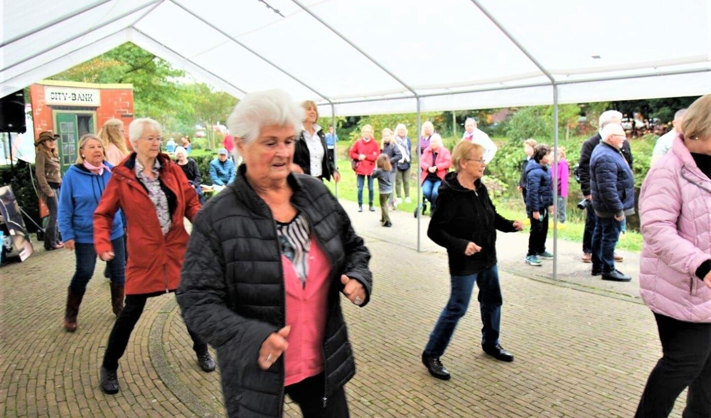 Voor ouderen was er een workshop line dance (foto: Ap de Heus). 