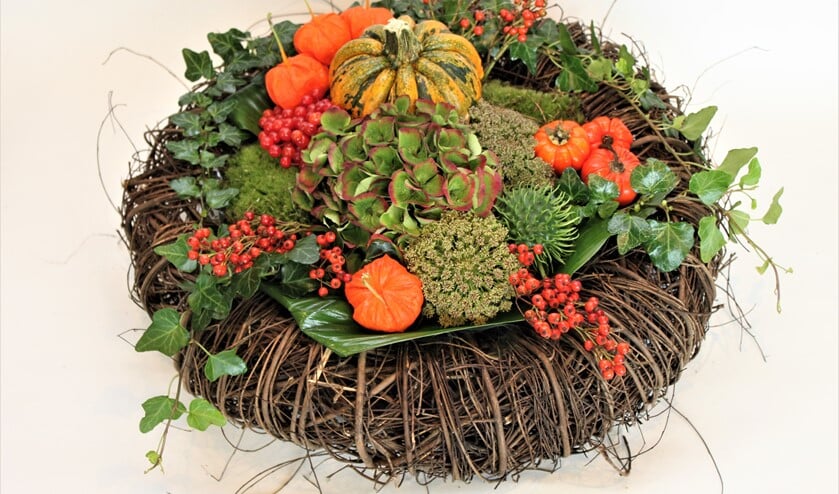 <p>Herfststuk met pompoenen (foto Markant Artemis) </p>