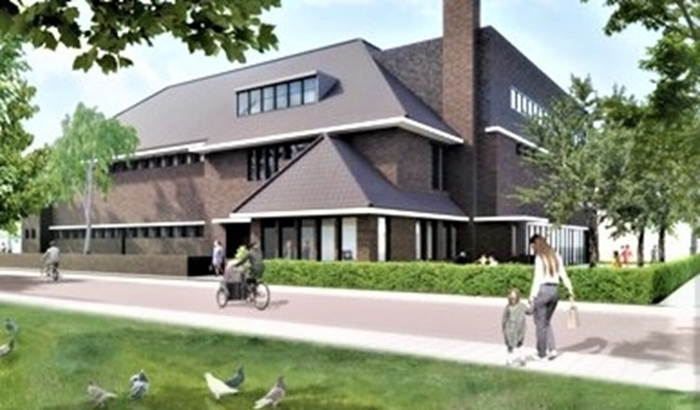 Artist Impression van het nieuwe schoolgebouw van De Vijverhof (pr).