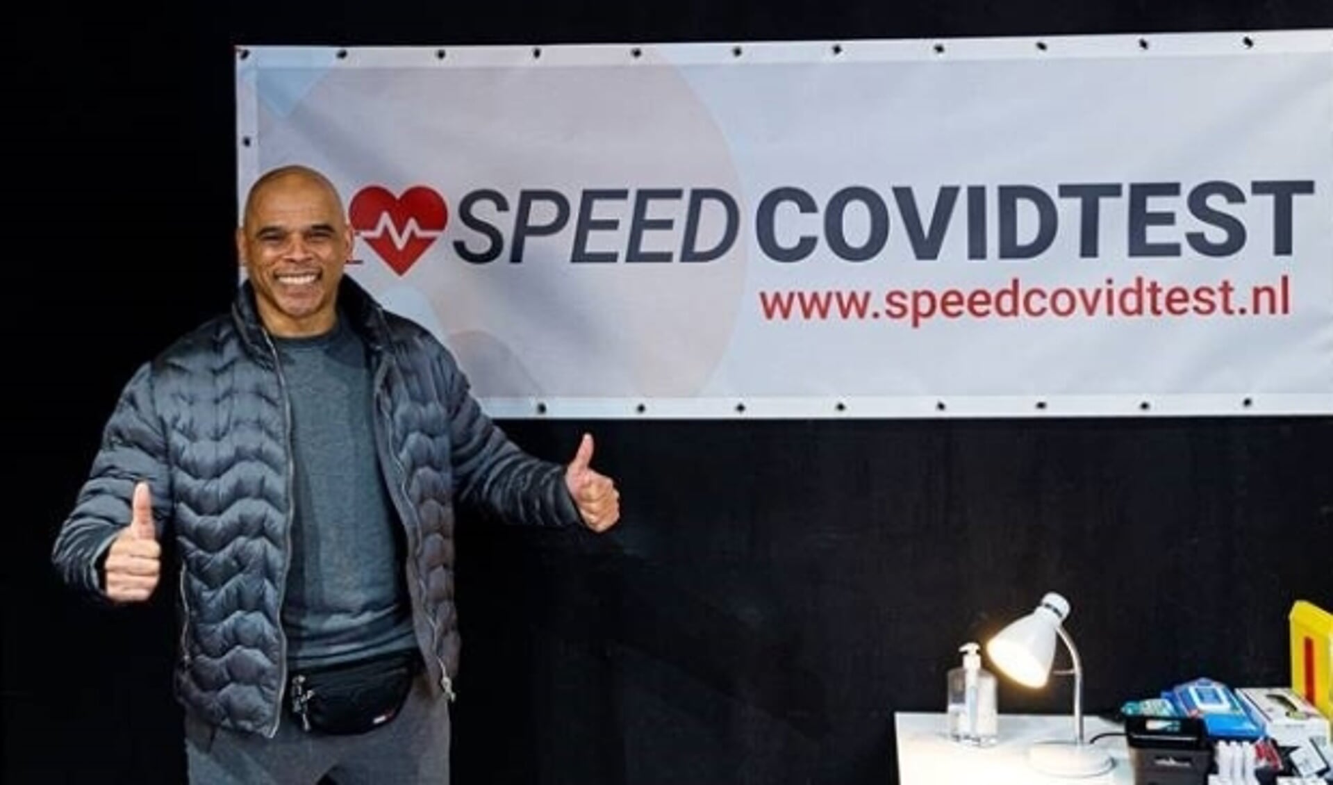 Oud-voetballer Glenn Helder is fan van Speed Covid Test uit Bergschenhoek.