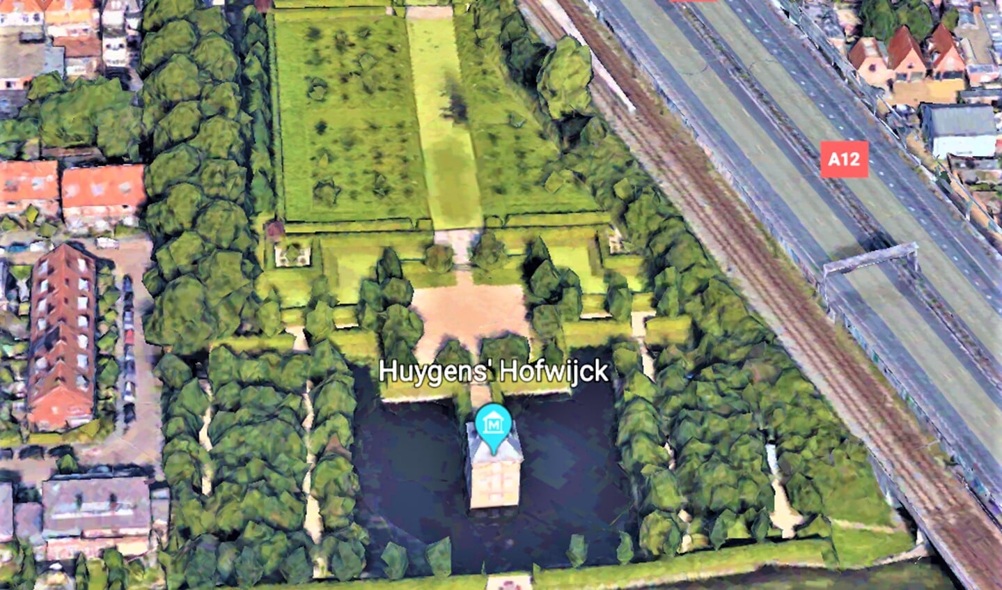 Huygens' Hofwijck (luchtfoto: Google Earth).