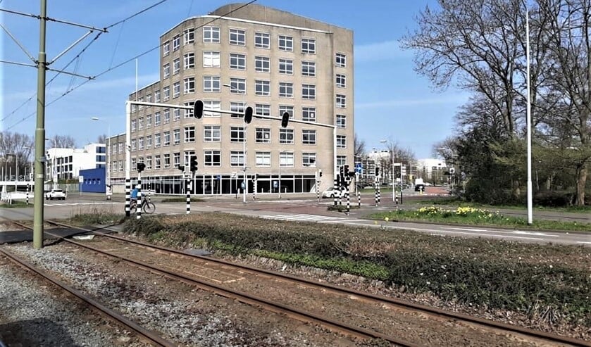 In dit (voormalige) kantoorpand aan de Appelgaarde start naar verwachting op 19 april de zesde vaccinatie-locatie in de regio Haaglanden (foto: gemeente LV).