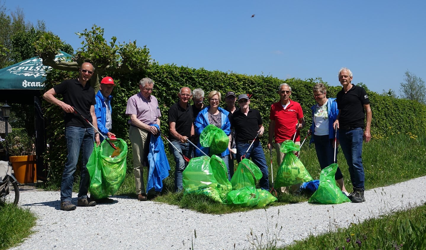 Het organisatiecomite heeft zwerfafval opgeruimd langs het tien kilometer lange parcours.