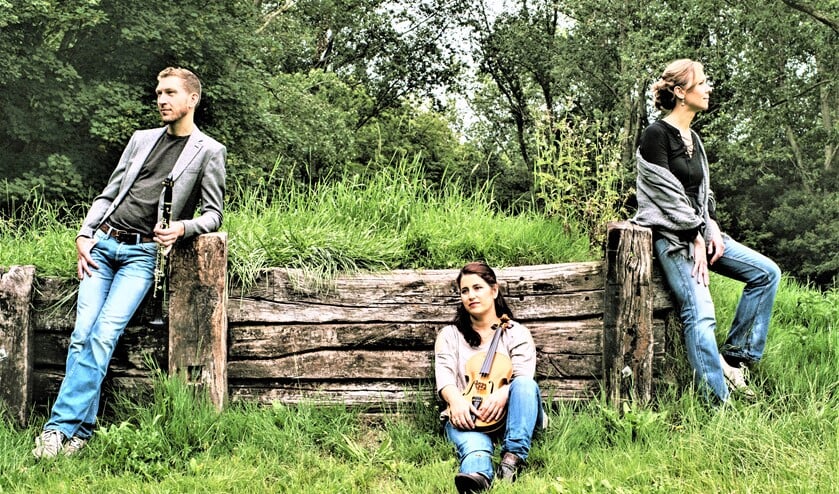 <p>Het trio LEA, bestaande uit Lars Wouters van den Oudenweijer – klarinet, Esra Pehlivanli – altviool en Anastasia Safonova – piano (foto: pr).</p>