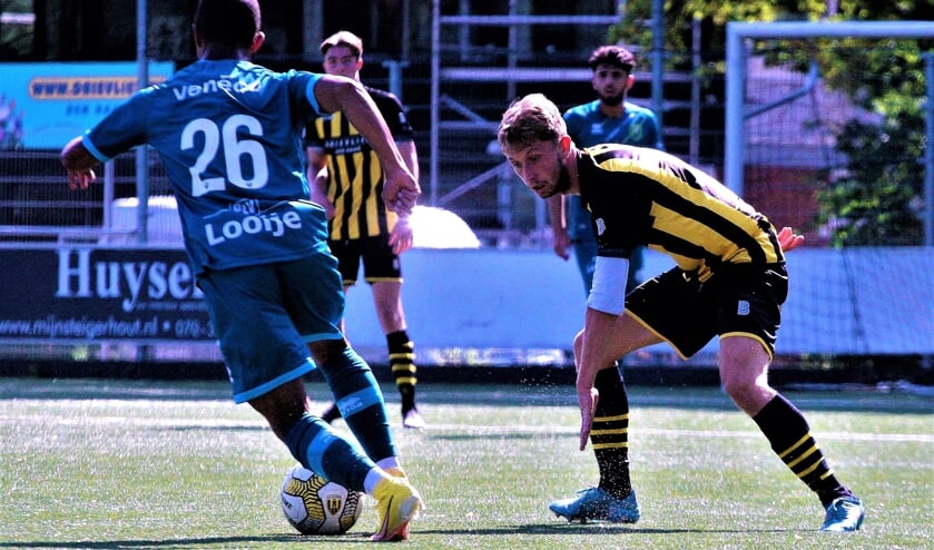 Robbie Boere (Wilhelmus) scoorde zaterdag het enige doelpunt tegen en bij CWO (archieffoto: AW).