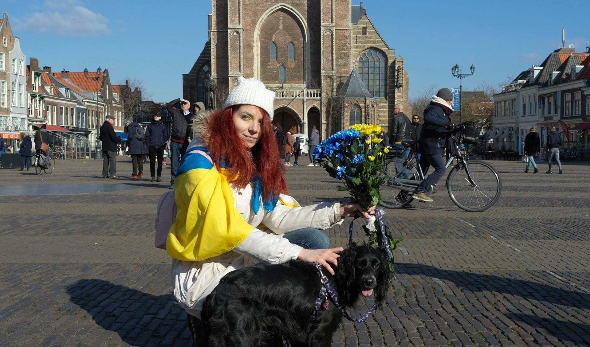 Lida demonstreerde een dag na aankomst in Delft op 6 maart. Foto: Suzanne Liem