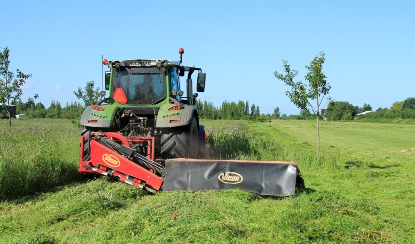 Gedurende bijna één jaar is het gemaaide gras gecomposteerd.