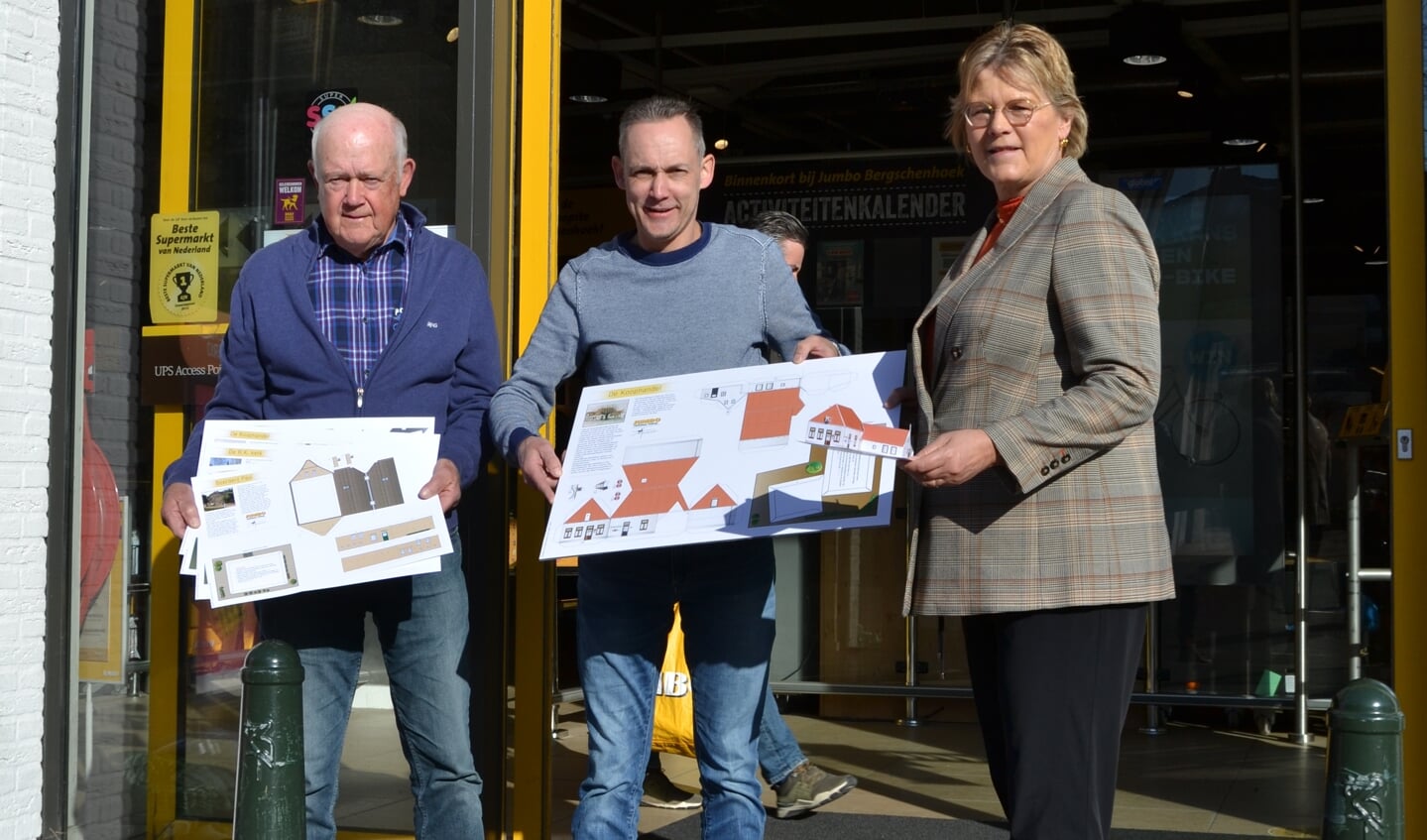 Ton Buurman, Christiaan Veltrop en wethouder Cnossen.
