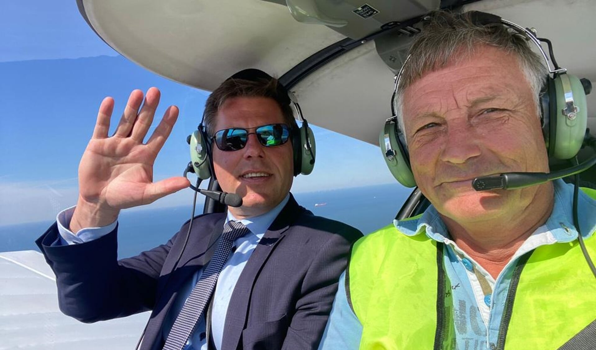 In de lucht met ondernemer Peter van Koppen.