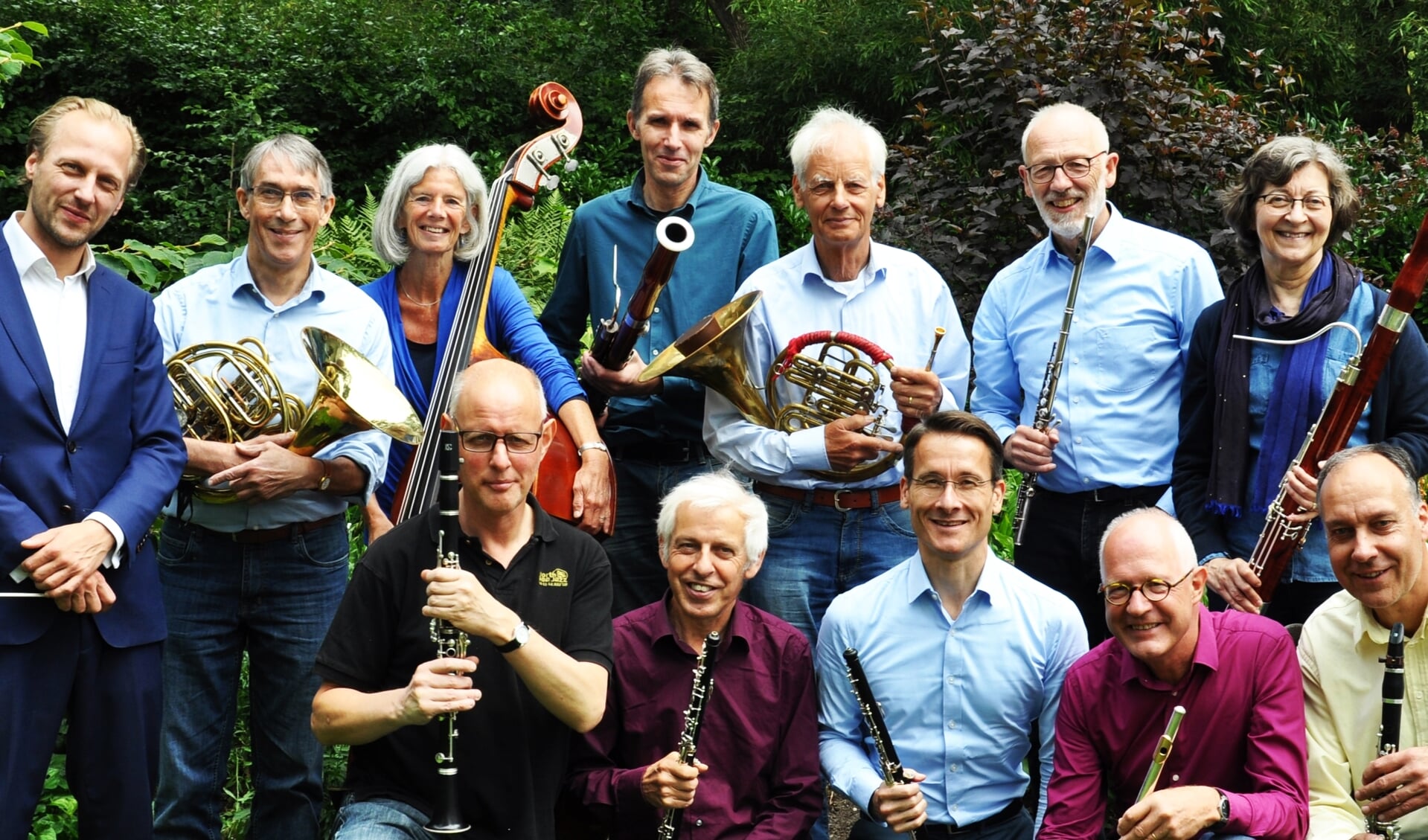 Voor de Wind is een groep van 11 musici, twee fluiten, twee hobo’s, twee klarinetten, twee fagotten, twee hoorns en een contrabas (foto: pr).
