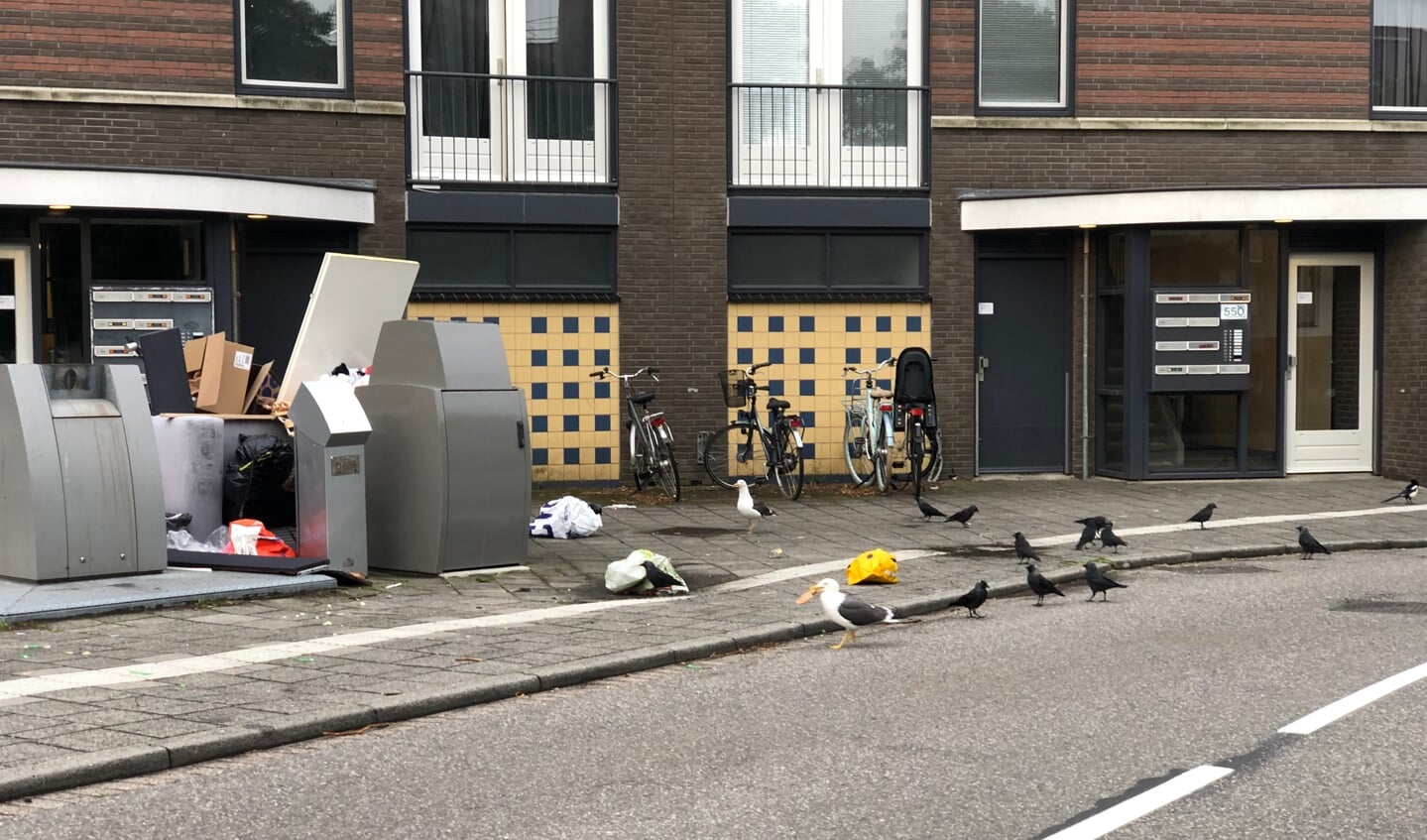 Met Pinksteren was het weer een bende bij woongebouw De Sprinter aan de Gondelkade. Foto PR