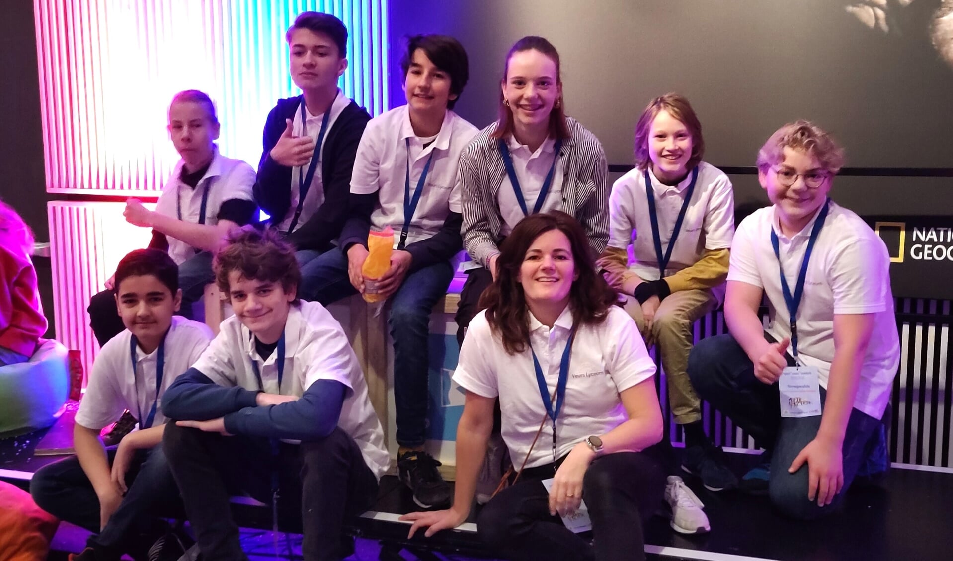 Het bevlogen team van het Veurs Lyceum dat deelnam aan de First Lego League (foto: pr).