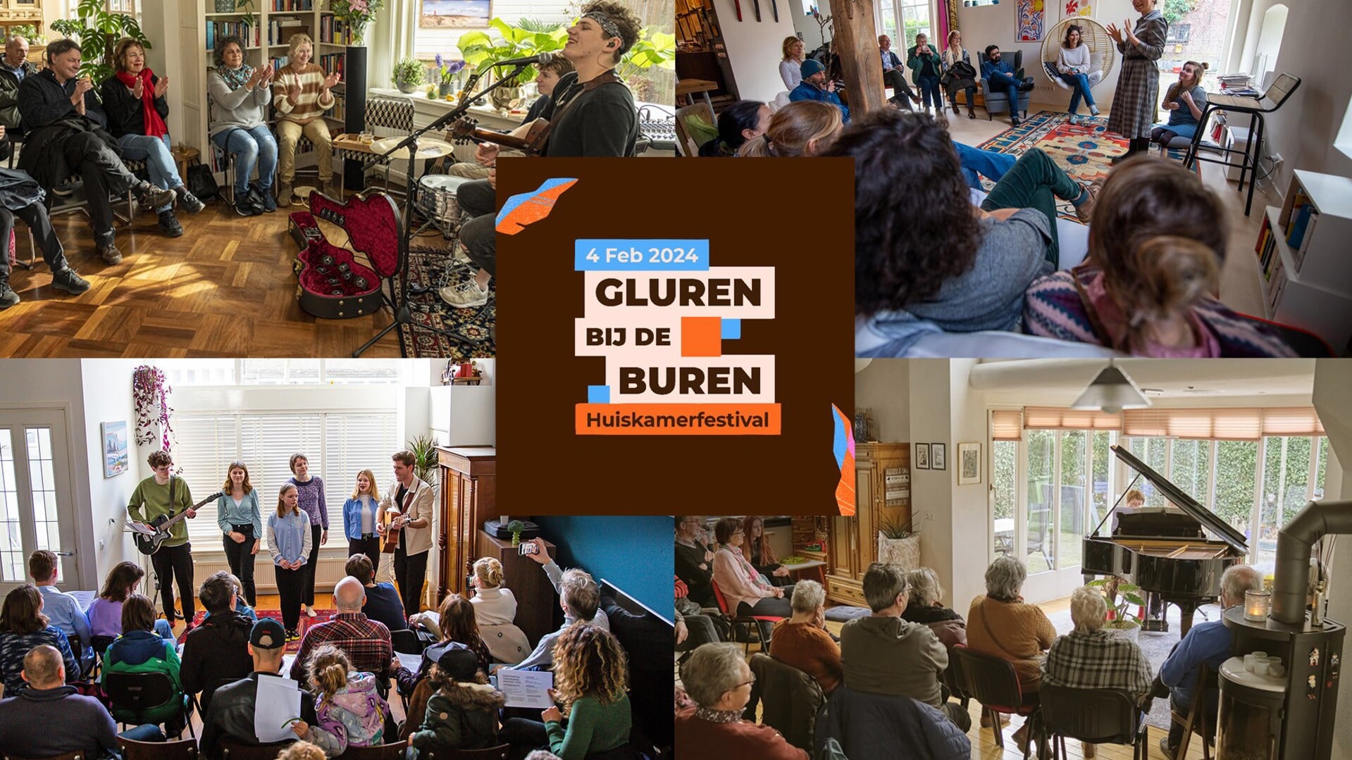 Geef je huiskamer op als gastvrije locatie voor Gluren bij de Buren op zondagmiddag 4 februari 2024. Foto: pr