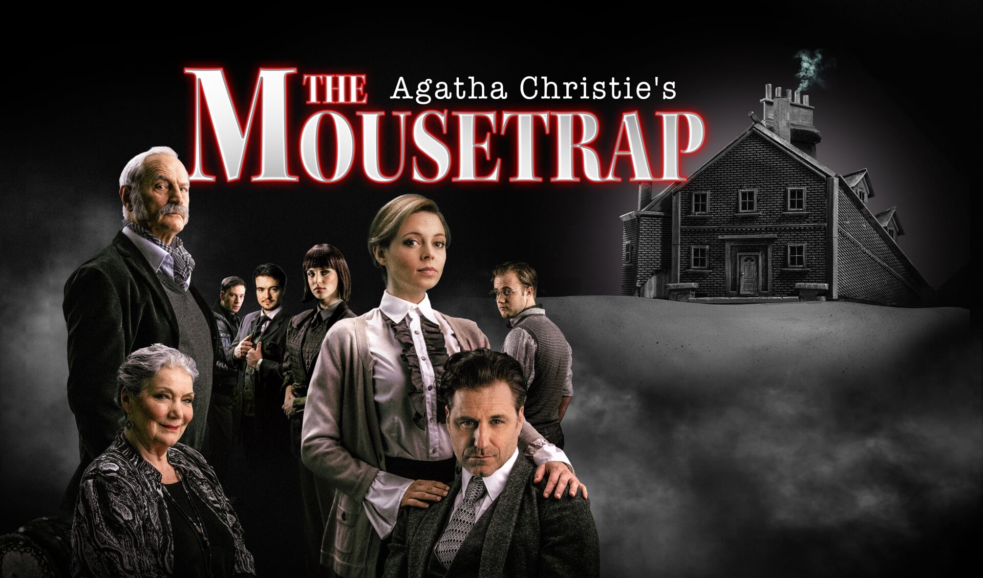 The Mousetrap is een toneelvertolking van het beroemde verhaal van Agatha Christie. Foto: Willem van Welderveen