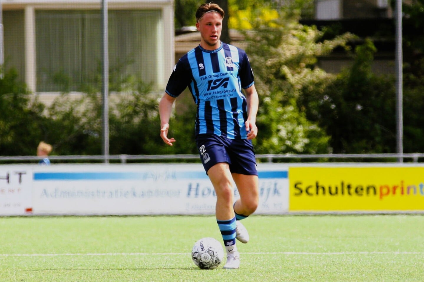 Met 2 goals & 1 assist was Sven Koppenol (Forum Sport) zaterdag belangrijk; 2024-2025 speelt hij 3e Divisie bij FC Rijnvogels (archieffoto: AW).