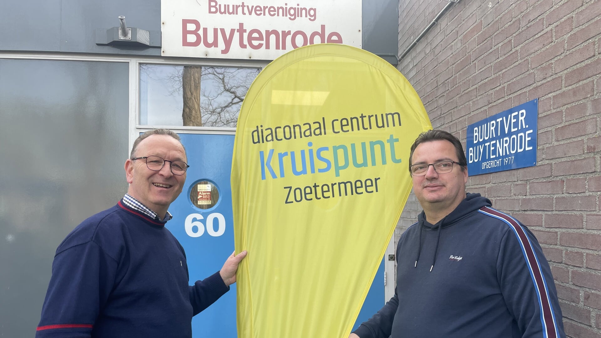 Ronald van Berkel en Johan Roest, initiatiefnemers van Diaconaal Centrum Kruispunt in Buytenwegh. Foto: pr