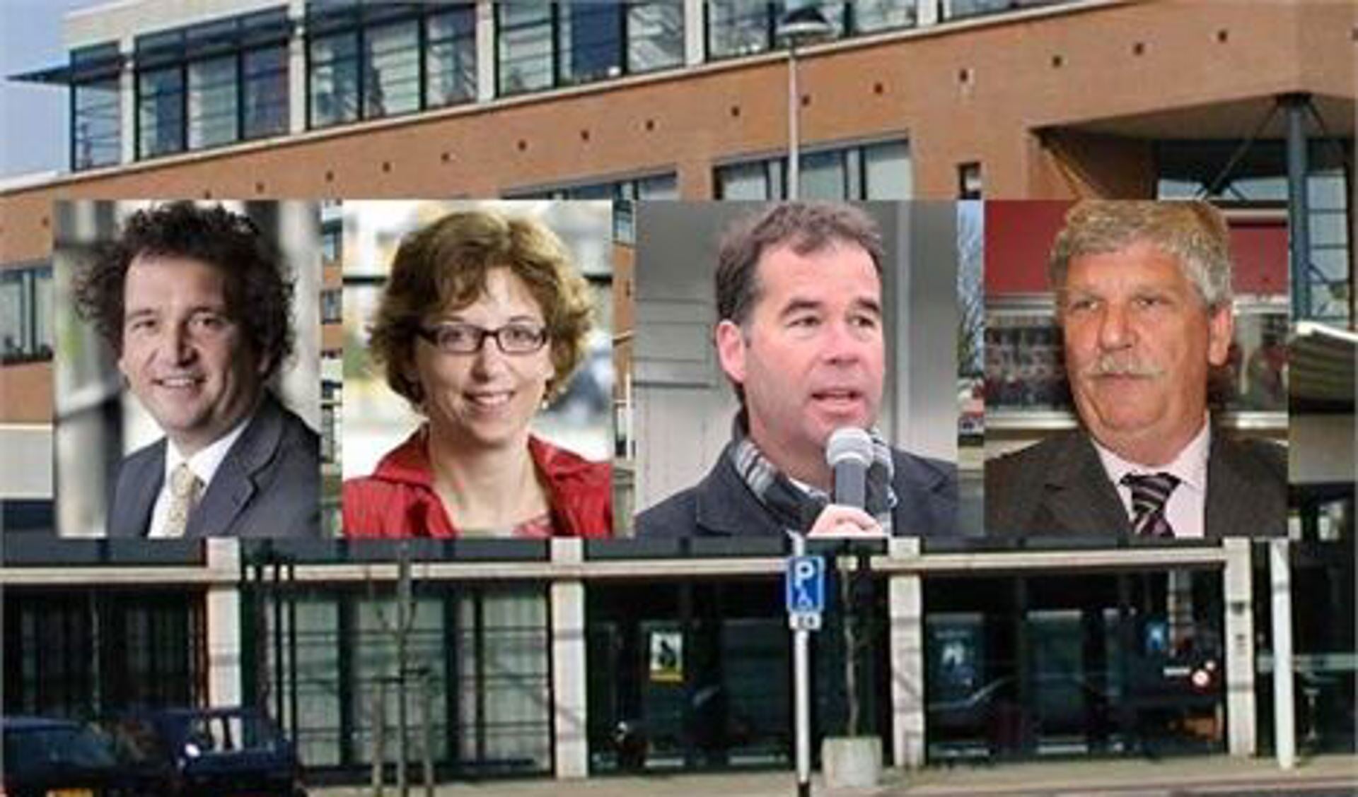 Nico Oudhof, Francine van der Jagt, Leo Suijker en Kees van der Kraan.