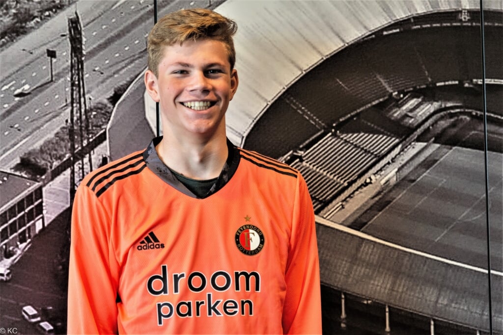 Wilhelmus jeugdkeeper Ruben van de Ven staat vanaf 2021-2022 onder de lat bij Feyenoord JO15 (foto: privé).