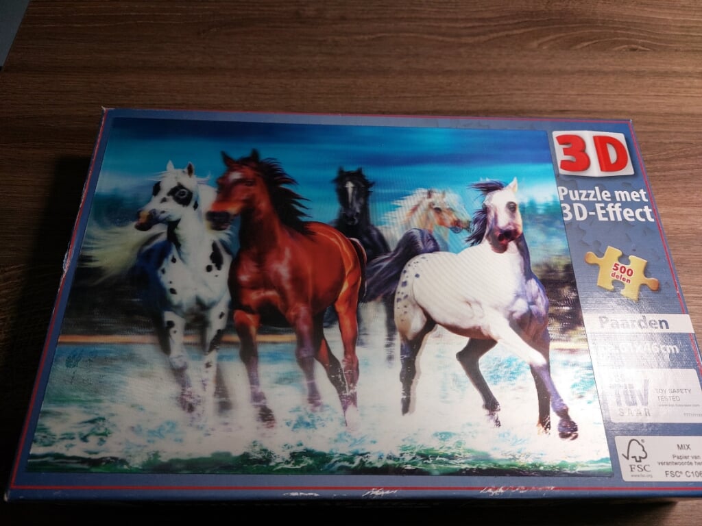 Paarden puzzel met 3D effect 500 stukjes 61x46cm