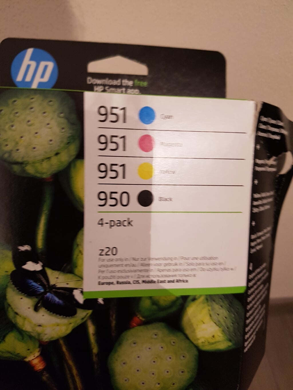 HP 950/951 toner set kleur nieuw/zwart kort gebruikt