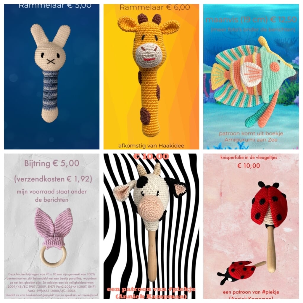 Sinterklaaskadootjes / handgemaakte gehaakte knuffels etc