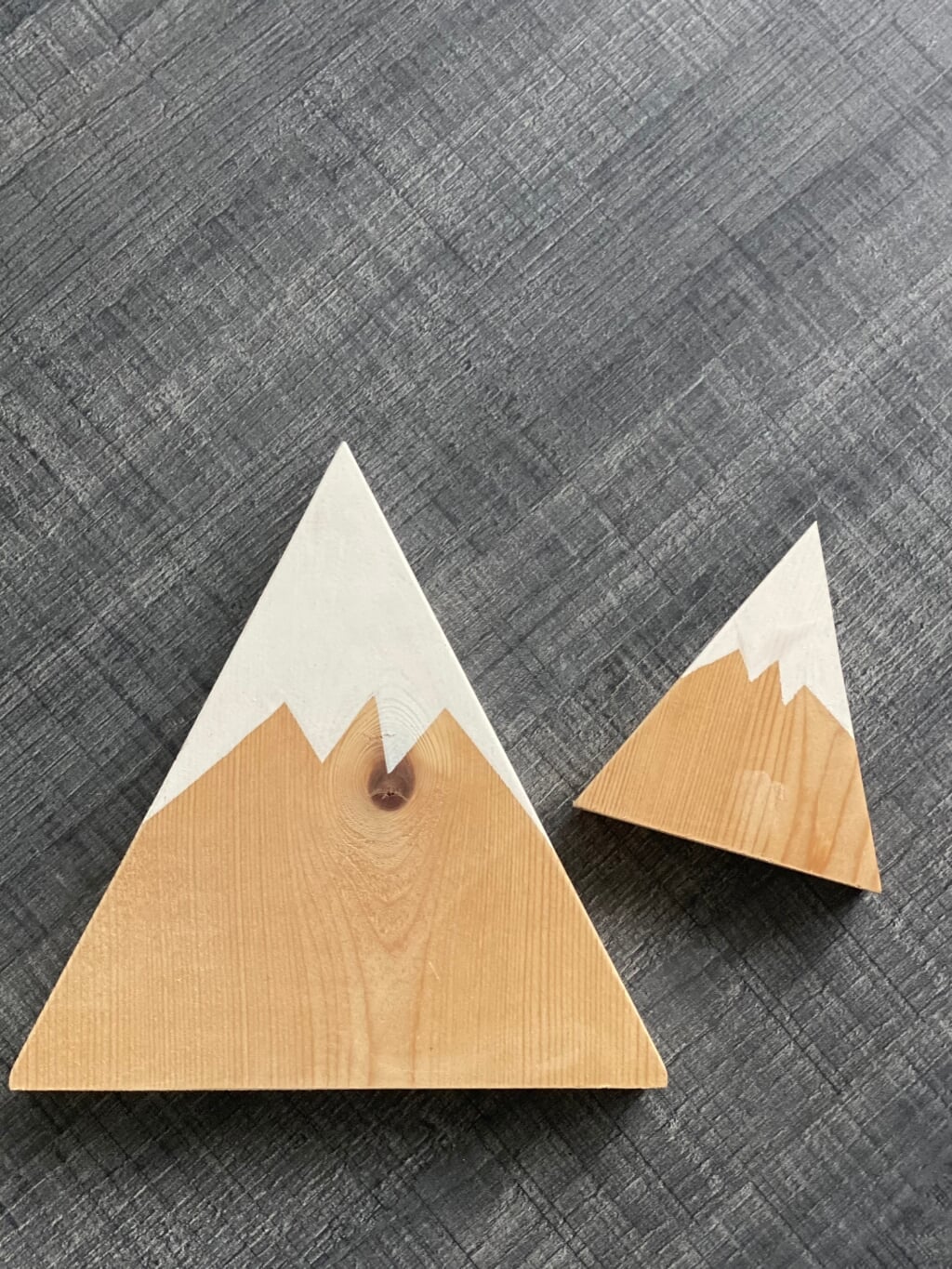 Set houten bergjes