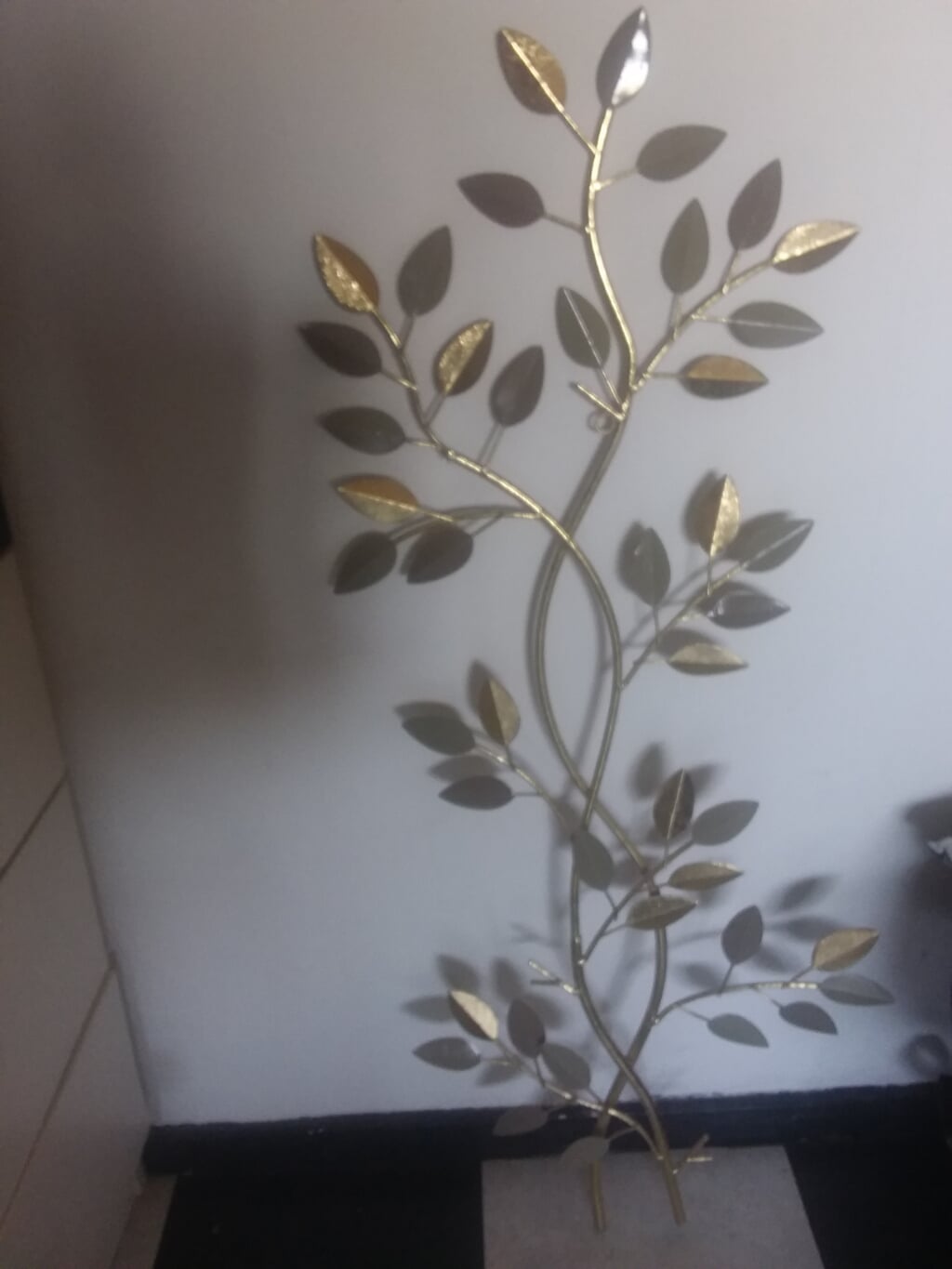 Mooie MESSING WAND-DECORATIE !