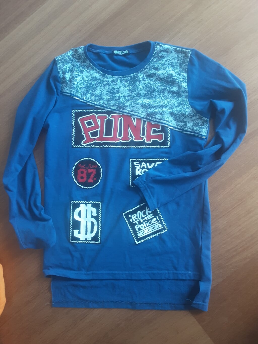 50% korting Mooi t-shirt l.mouw en sweater Petrol jongens mt 164