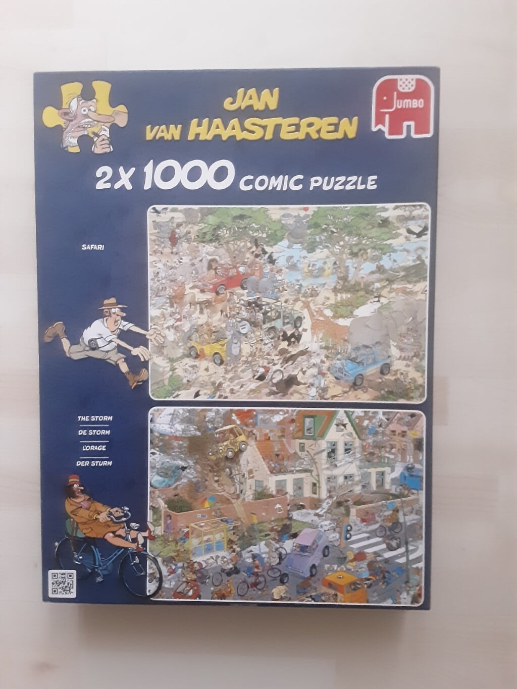 DOOS MET 2 X 1000ST PUZZELS VAN J.V.HAASTEREN € 7,50