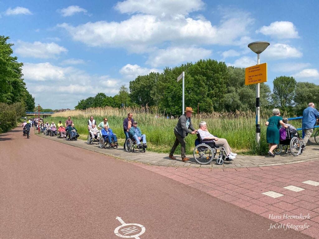 Tweede etappe van de Zoetermeerse rolstoelvierdaagse. Foto: Hans Heemskerk
