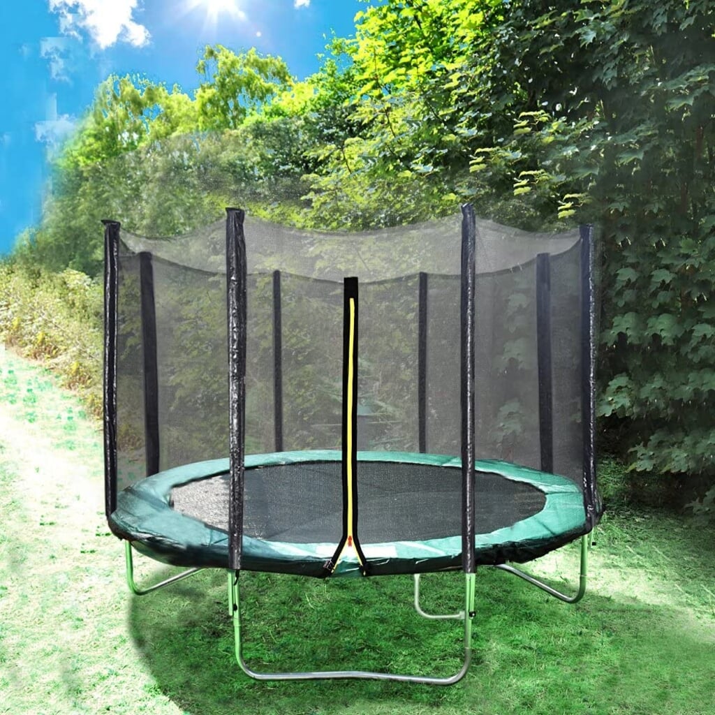 trampoline met veiligheidsrand en veiligheidsnet in goede staat