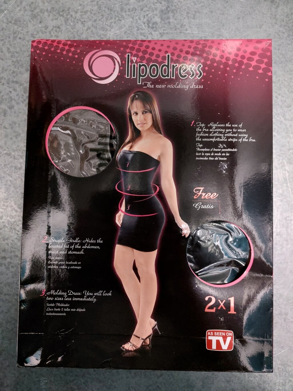 Lipodress, 3 in 1 maat s/m (2 stuks) €5,- per varpakking, 3 voor € 12,50