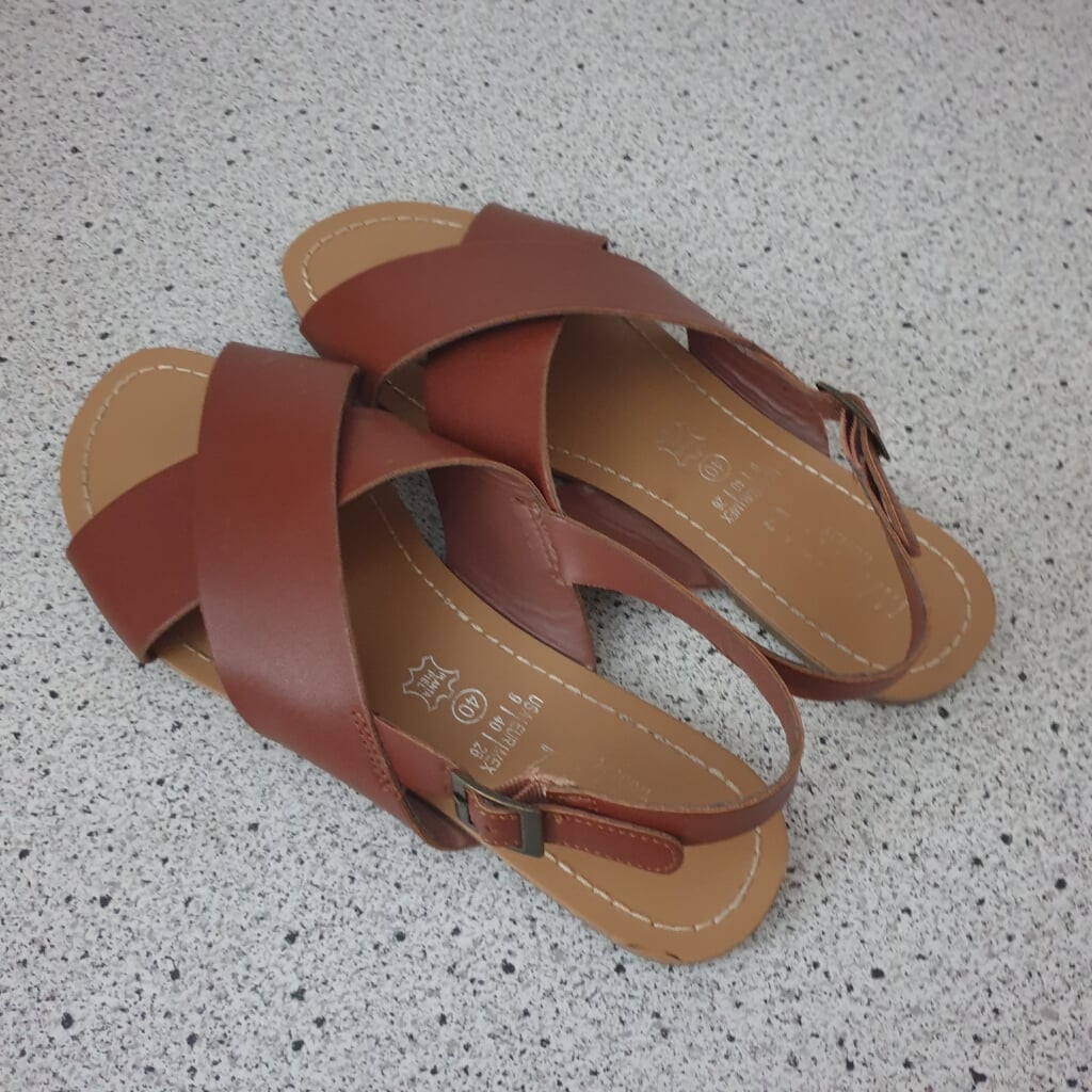 Leren dames sandalen