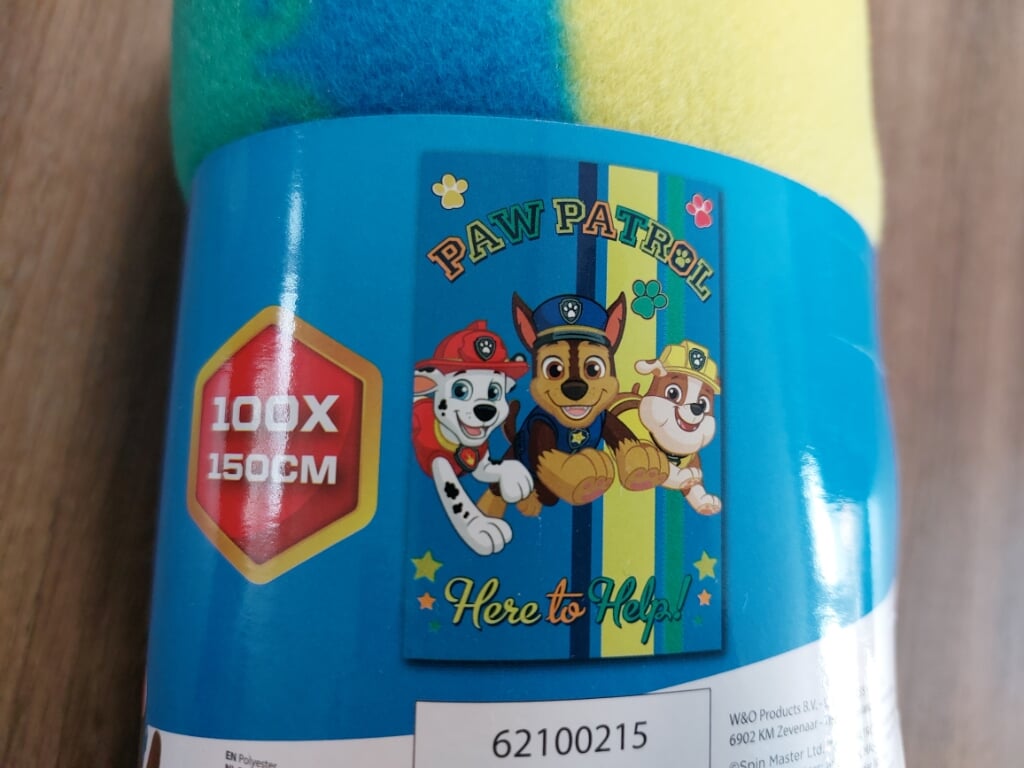 Fleecedeken Paw Patrol (Blauw), 100x150cm