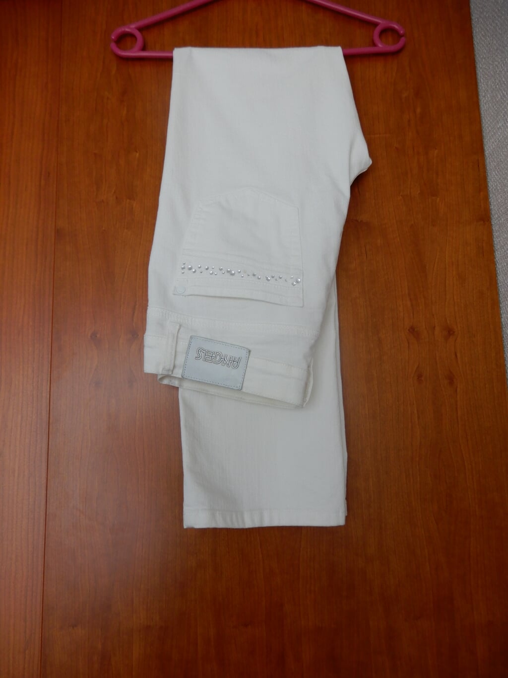 Mooie nieuwe witte pantalon, Merk Angel dolly strass lengtemaat maat 40