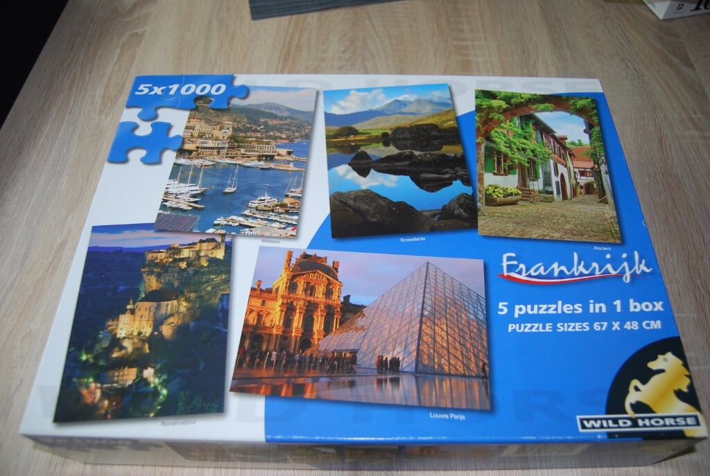 5 Puzzels van Frankrijk, 1000 stukjes per puzzel