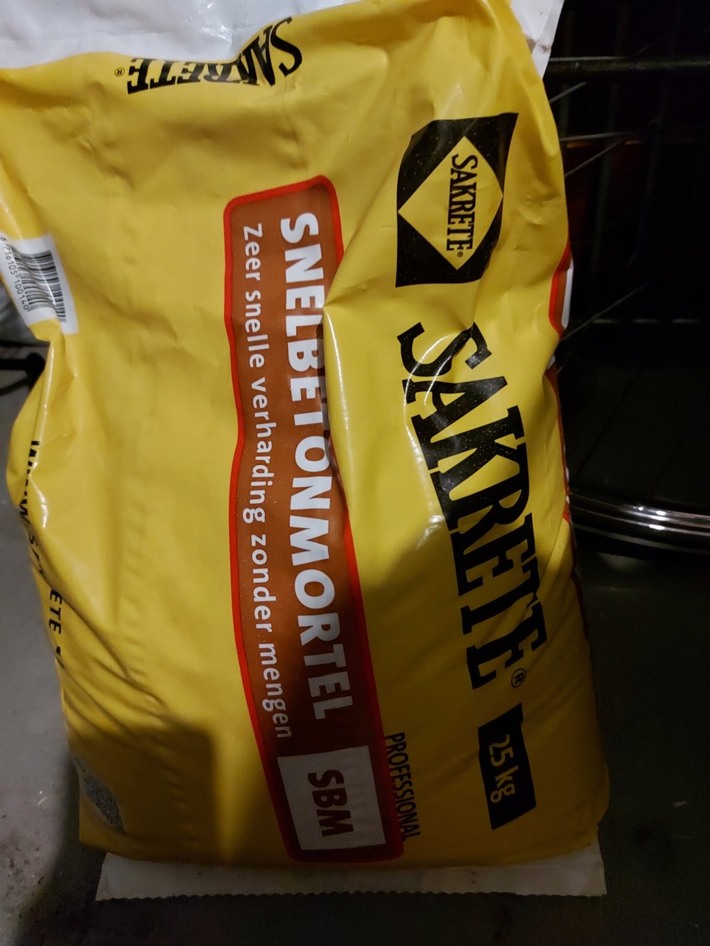 gratis snelbetonmortel 1,5 zak a 25 kg