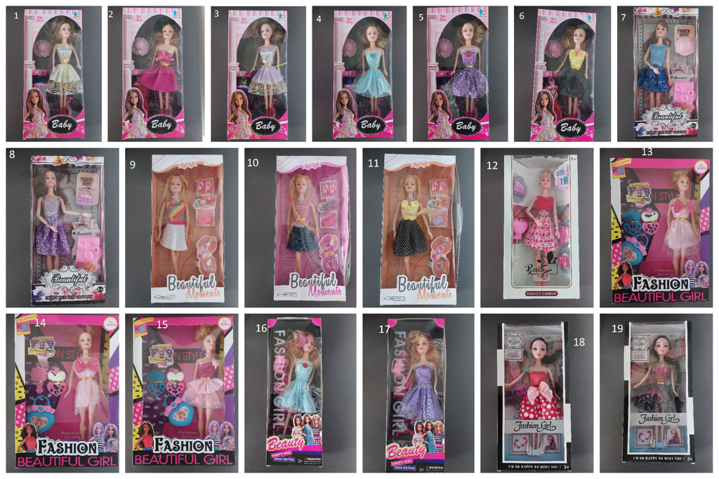Set van poppen, € 7,- per stuk, 5 voor € 30