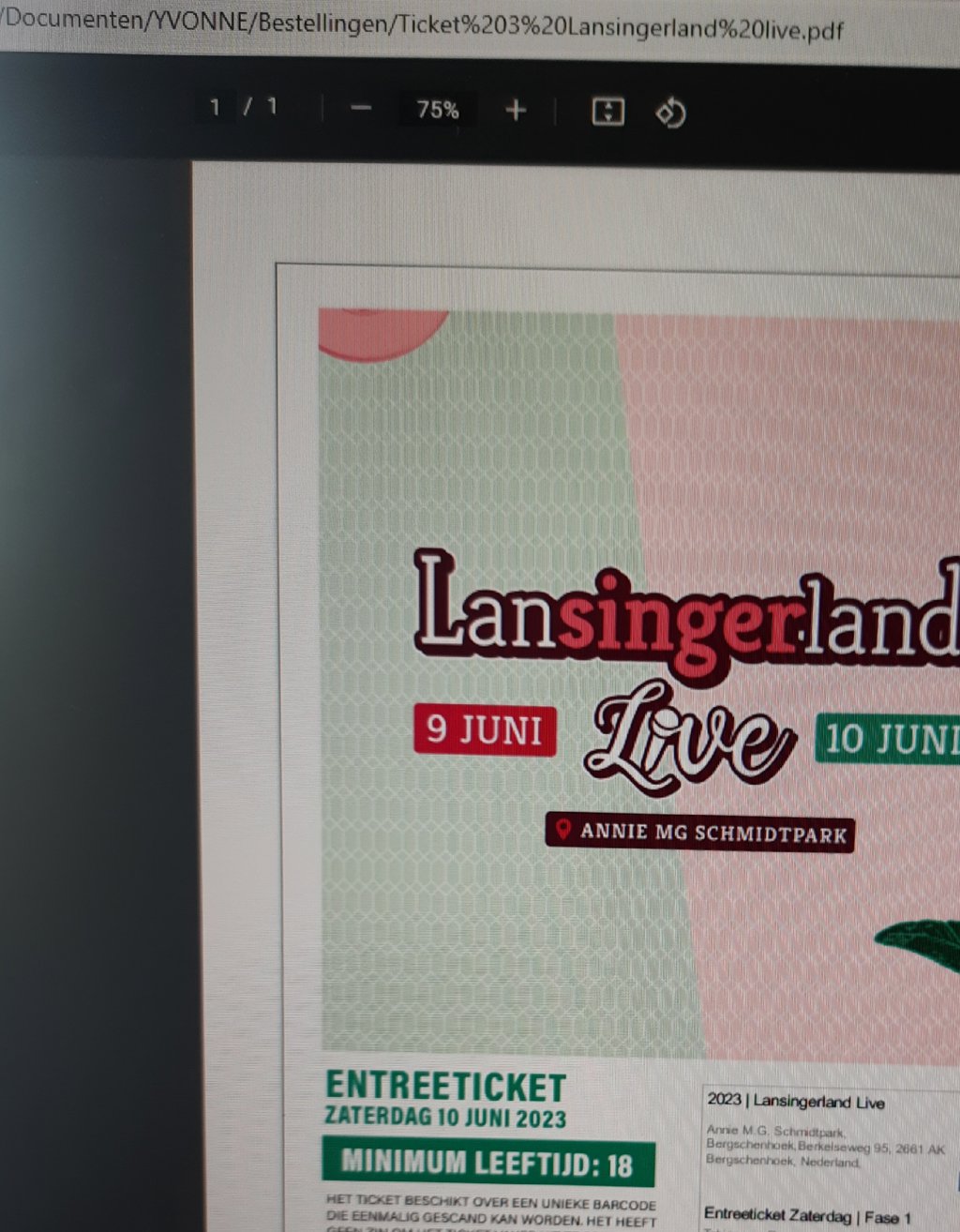 Lansingerland Live10 juni kaarten