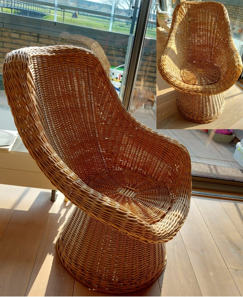 Rotan kuipstoel