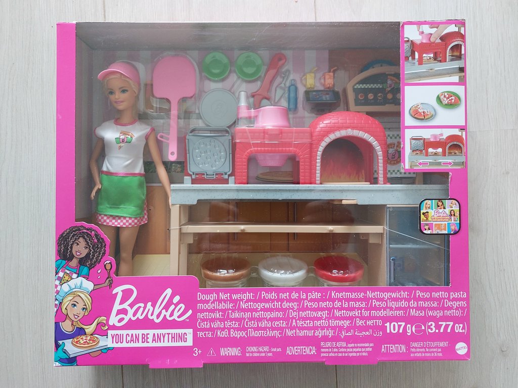NIEUW: Barbie Pizzabakker Speelset met Kleideeg