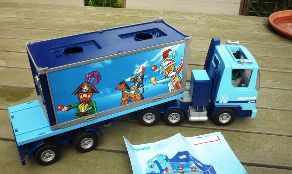 Playmobil 2350 cargo container truck.