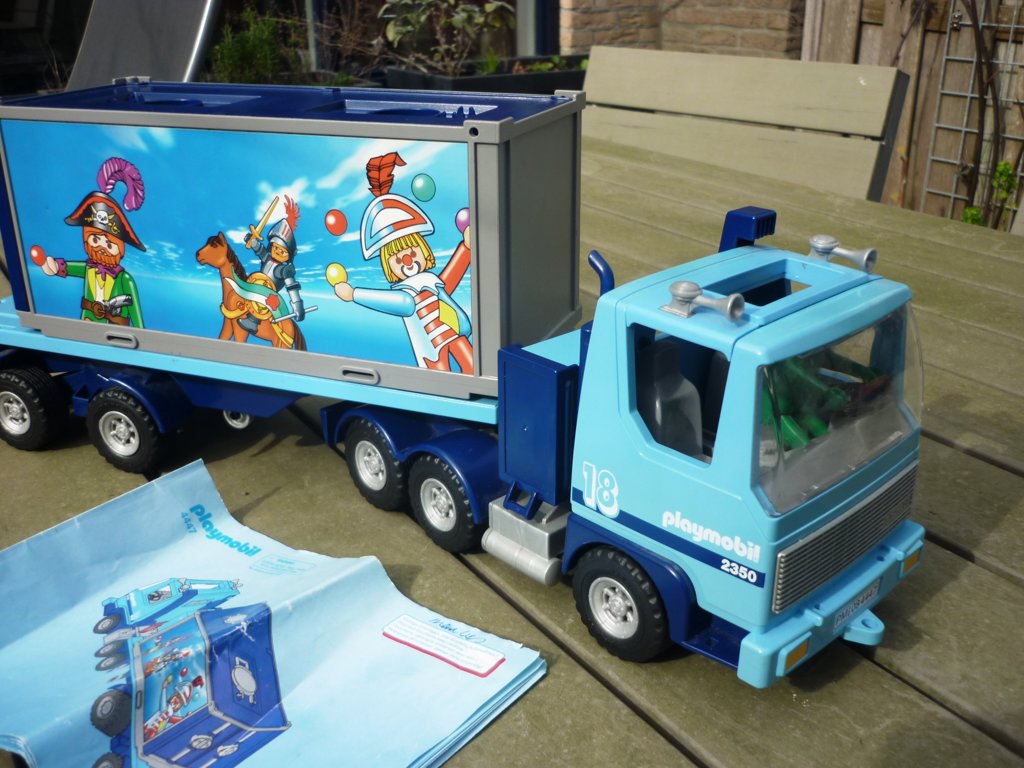 Playmobil 2350 cargo container truck.