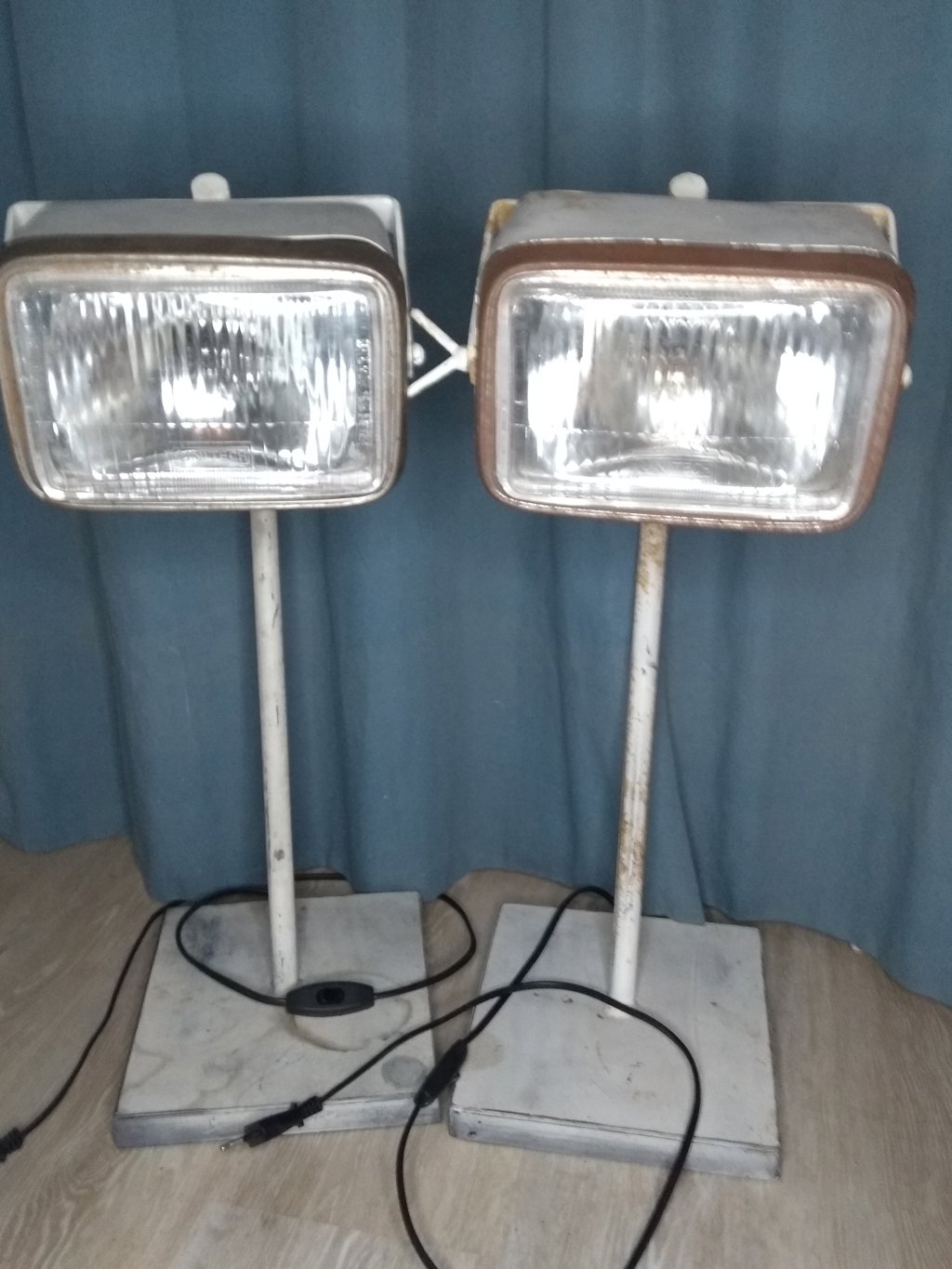 Tafellampen - koplampvorm - industrieel - vintagelook