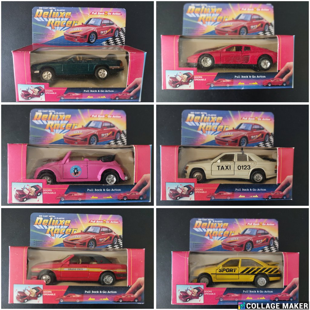 Set van 6 miniatuurauto's van Deluxe Racer (6 voor 25)