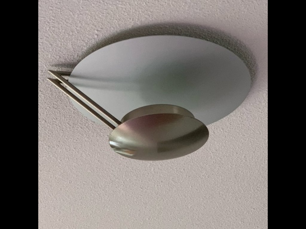 Mooie RVS design plafondlamp
