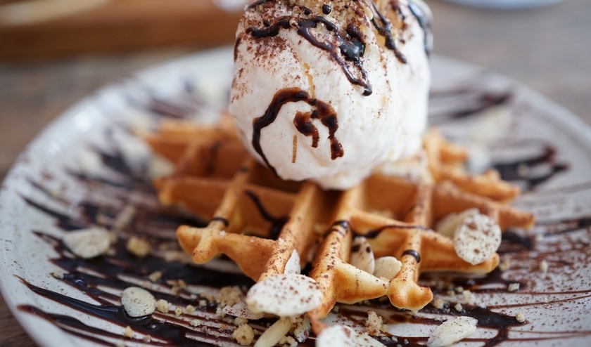 Een ijs(wafel) gaat er met deze temperaturen wel in.