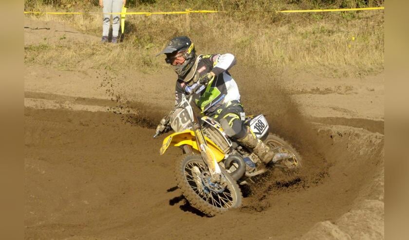 Tino Broere uit Wanssum was tevreden met een vierde plaats bij de MX open nationalen. Foto: Maycel de Bruijn.